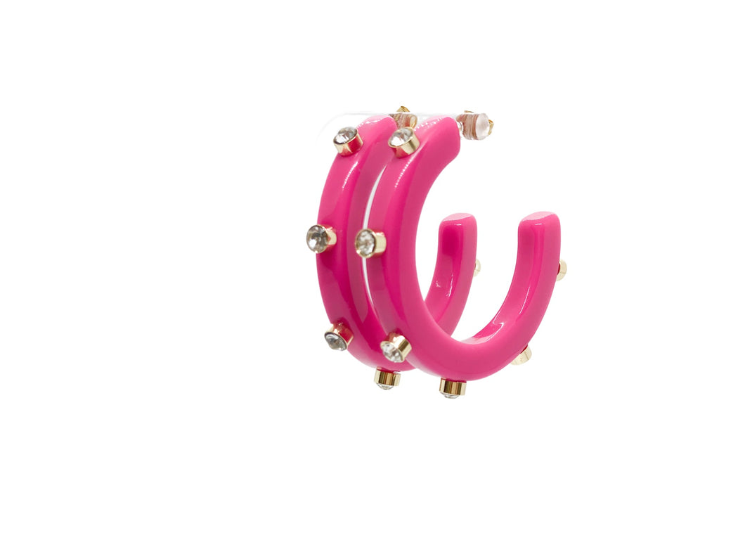 BeJeweled Hoops 1 1/4