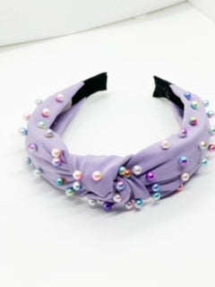 Lilac with Multi Colored Pearls