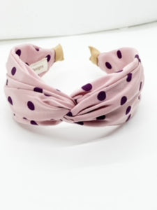Pink with Maroon Polka Dots
