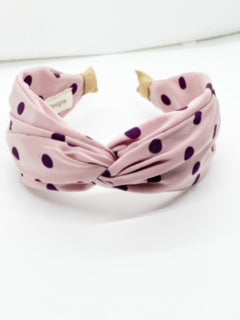 Pink with Maroon Polka Dots