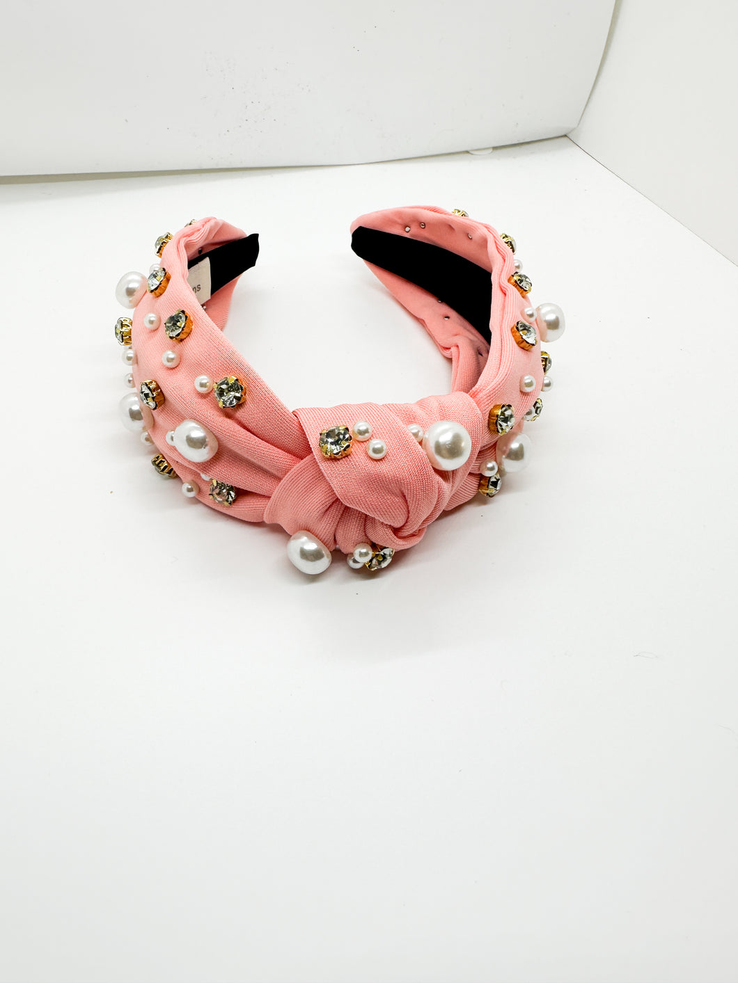 Pink with pearls and clear stones