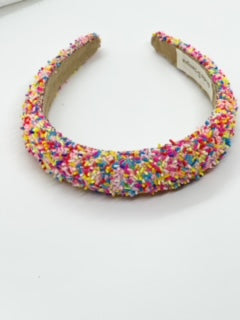 Pink multi color Sprinkles Headband