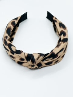 Tan and Black Print with Knot