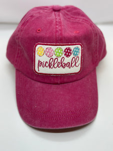 Embroidered Hat Fuchsia Pickleball