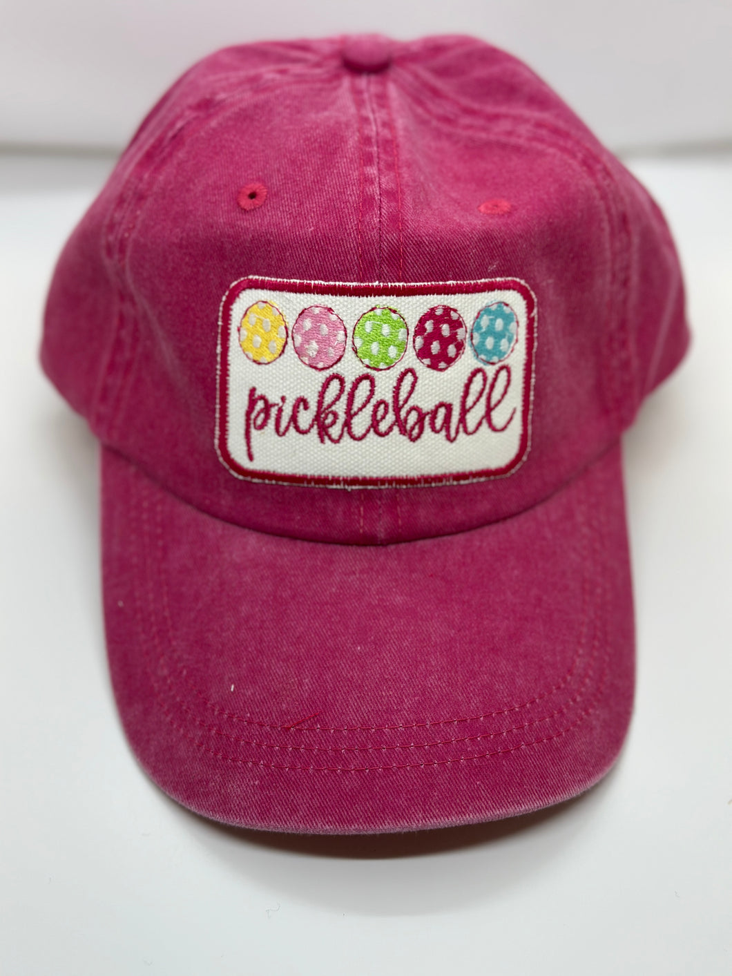 Embroidered Hat Fuchsia Pickleball
