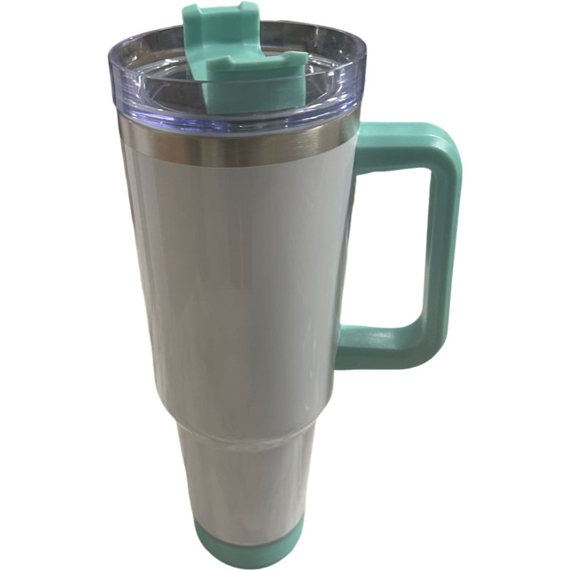 TUMBLER 40 OZ WHITE WITH BLUE BASE SPEAKER