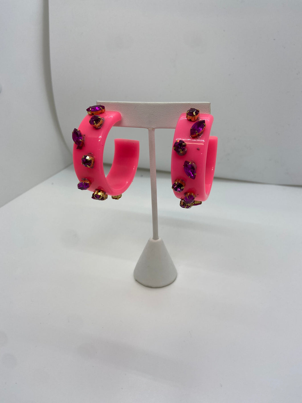 Flat Hoops with Stones