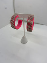 Load image into Gallery viewer, Flat Bedazzled Hoops
