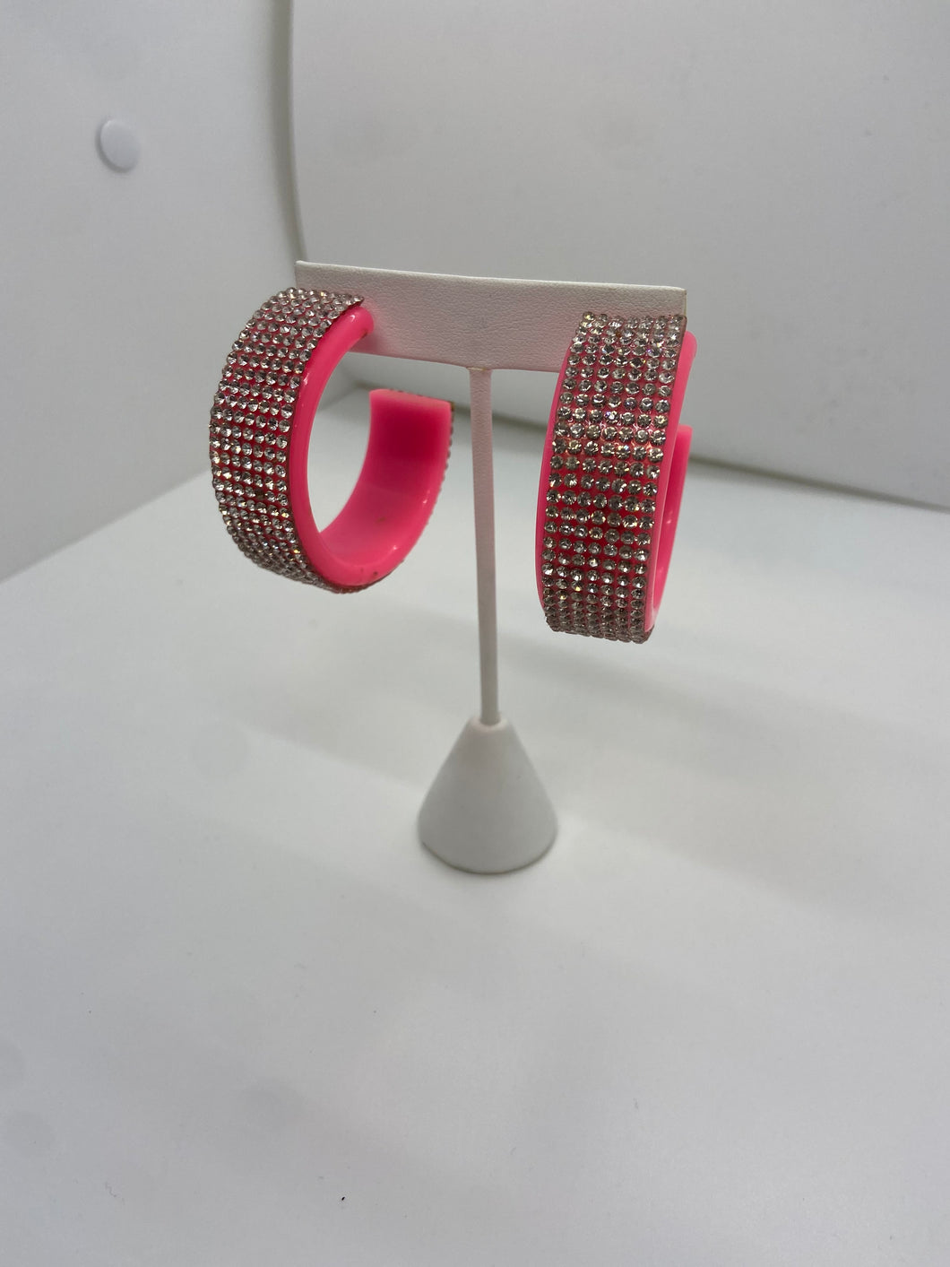 Flat Bedazzled Hoops