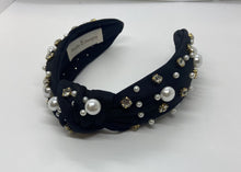 Load image into Gallery viewer, Red with Pearl and Clear Rhinestones Headband
