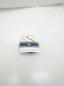 Tassel Bracelet Blue with Eye Charm