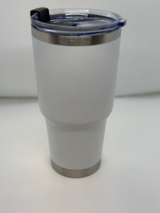 TUMBLER-30 OZ WHITE CUSTOMIZABLE