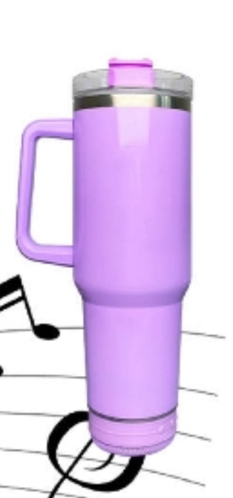 40 OZ LILAC TUMBLER WITH SPEAKER BLUETOOTH