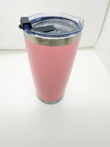 20 OZ LIGHT PINK TUMBLER CUSTOMIZABLE