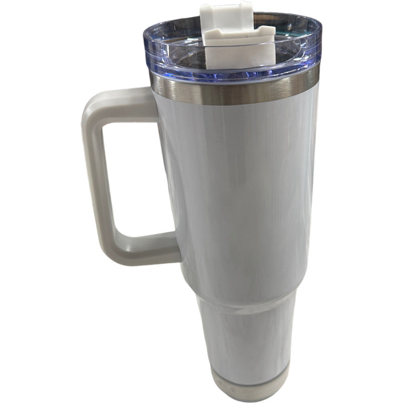 40 OZ WHITE TUMBLER WITH BLUETOOTH SPEAKER