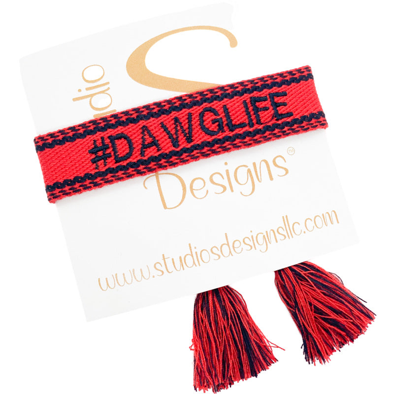 Embroidered Tassel Bracelet-Dawg Life