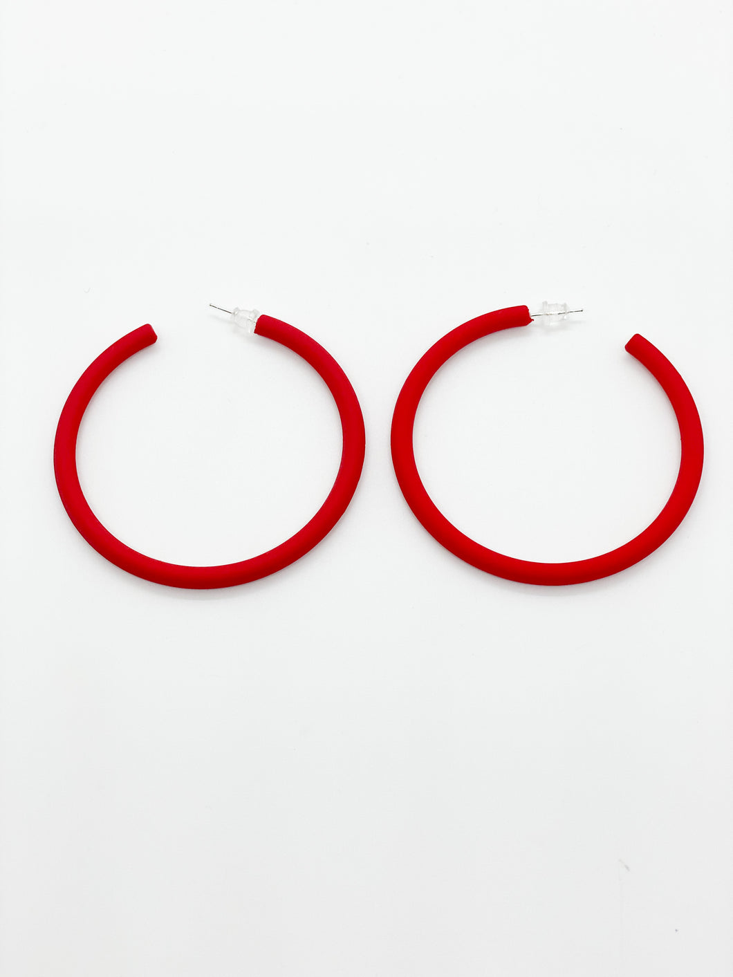 Large Hoops-Red