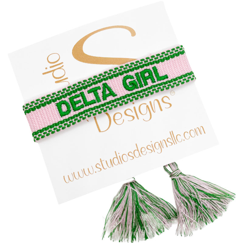 Embroidered Tassel Bracelet-Delta Girl