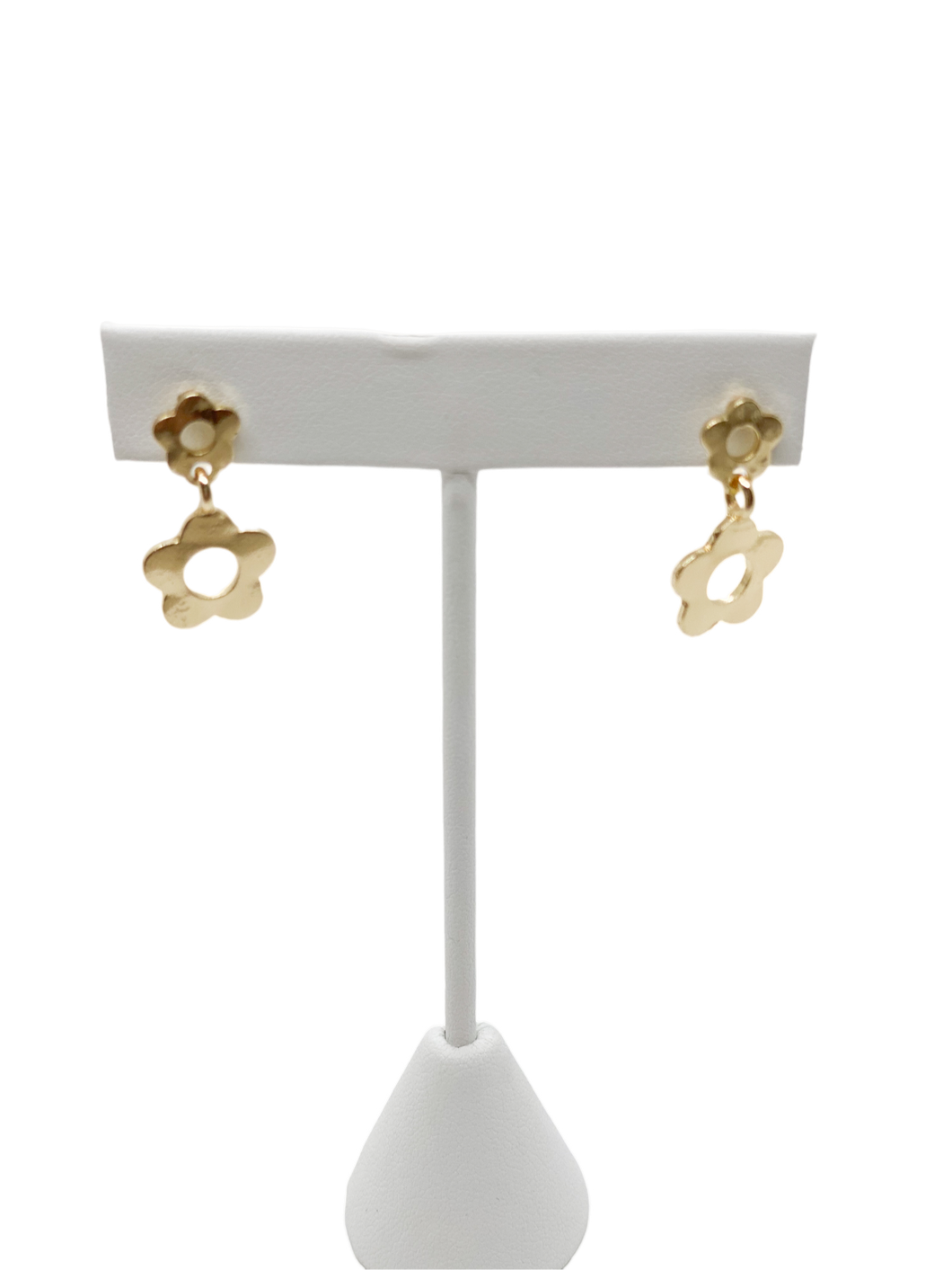 Small Gold Color Flower Earrings