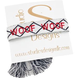 Embroidered Tassel Bracelet-Woof Woof
