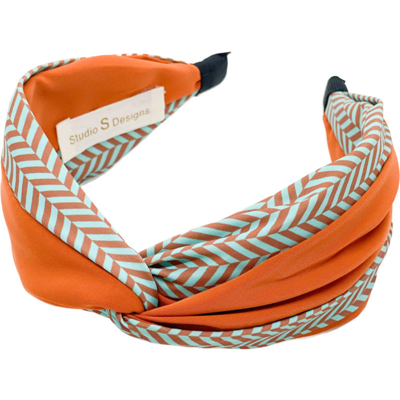 Orange and Turquoise Headband
