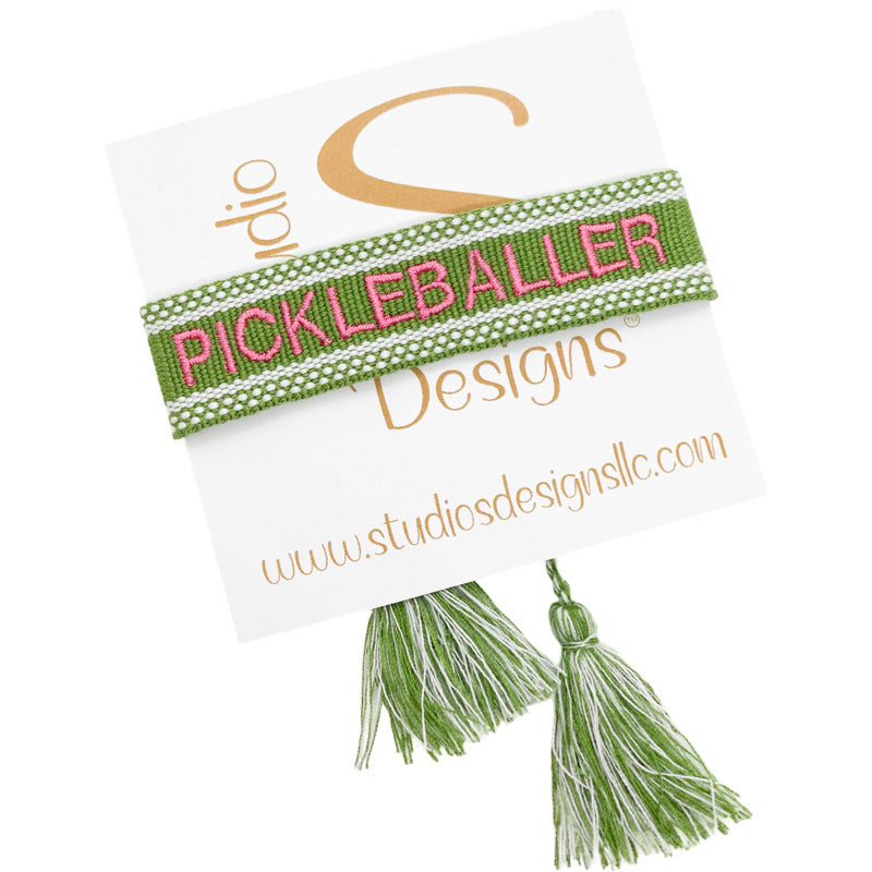 Embroidered Tassel Bracelet-Pickleballer