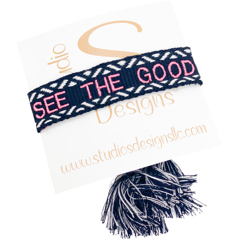 Embroidered Tassel Bracelet-See The Good