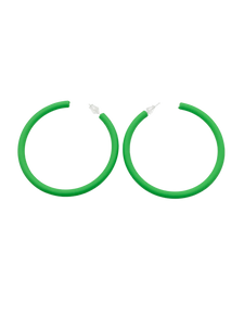 Large Hoops-Kelly Green