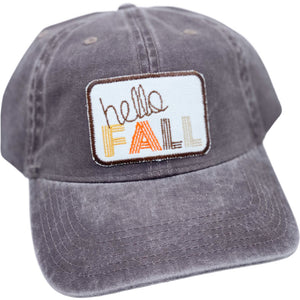 Embroidered Hat-Hello Fall