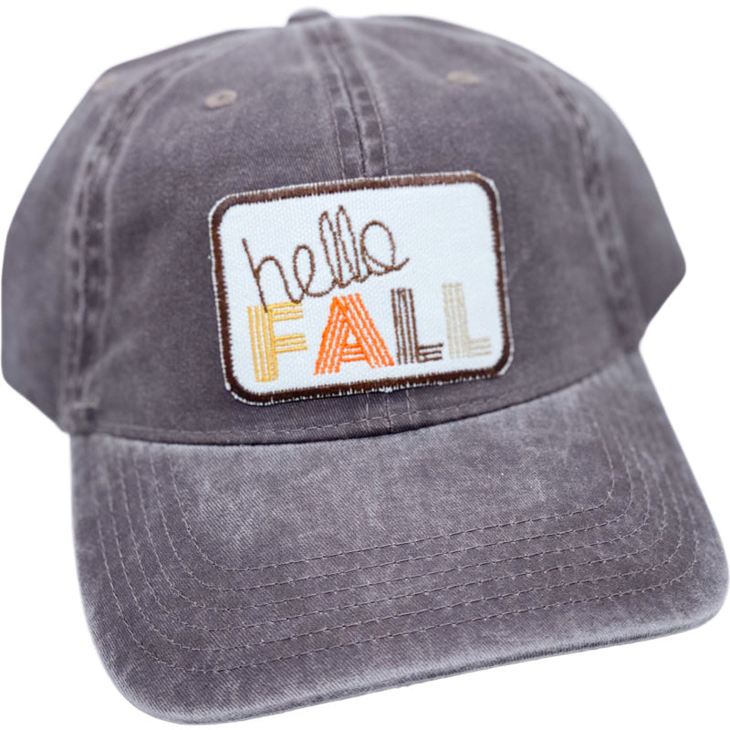 Embroidered Hat-Hello Fall