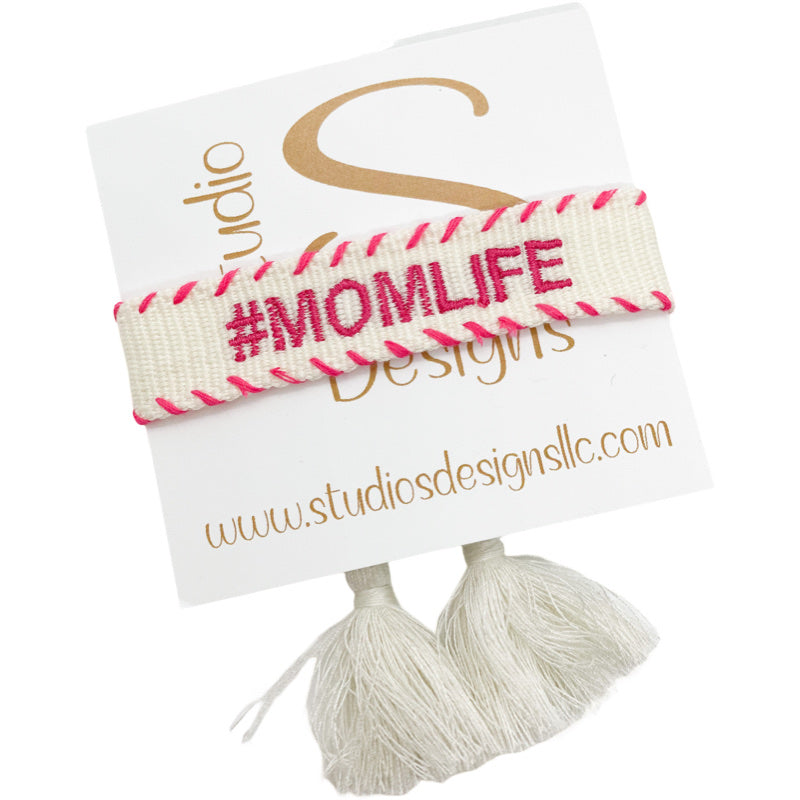 Embroidered Tassel Bracelet-Mom Life