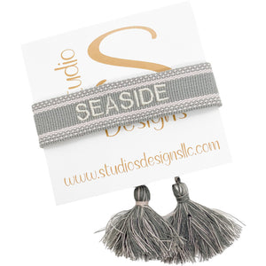 Embroidered Tassel Bracelet-Seaside