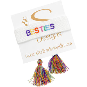 Embroidered Tassel Bracelet-Besties