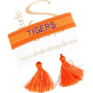 Embroidered Tassel Bracelet-Tigers