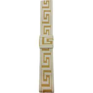 Fedora Hat Band-Ivory and Gold