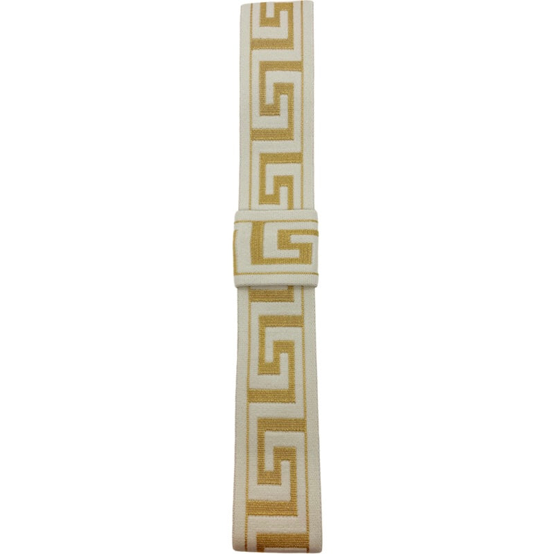 Fedora Hat Band-Ivory and Gold