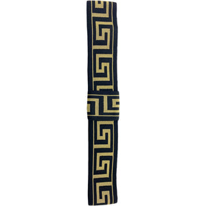 Fedora Hat Band-Black and Gold