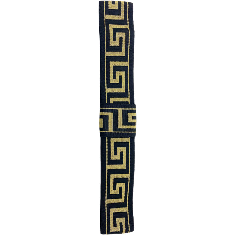 Fedora Hat Band-Black and Gold