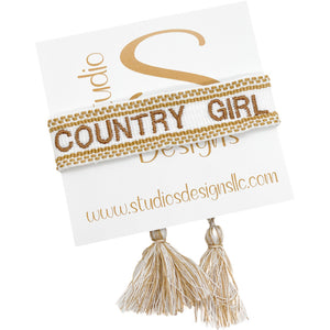 Embroidered Tassel Bracelet-Country Girl