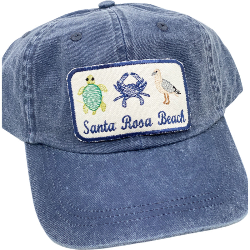 Customizable Embroidered Hat-Sea Trio