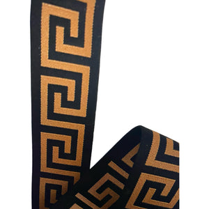 Fedora Hat Band-Black and Caramel