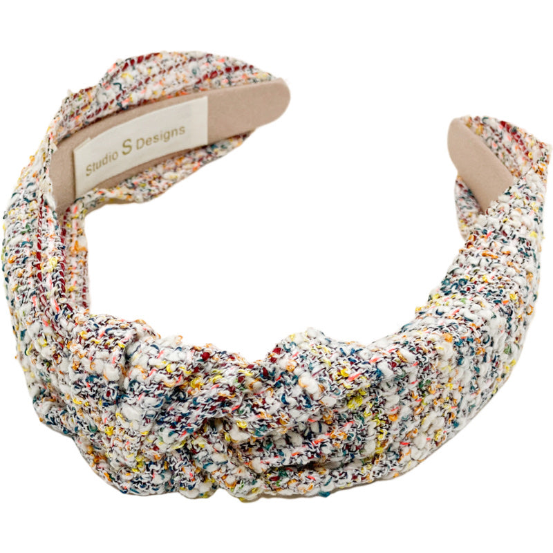 Multi-Colored Tweed Headband