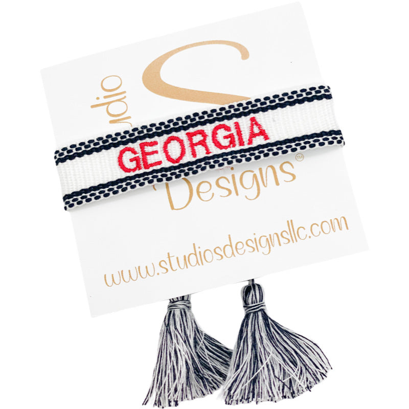 Embroidered Tassel Bracelet-Georgia
