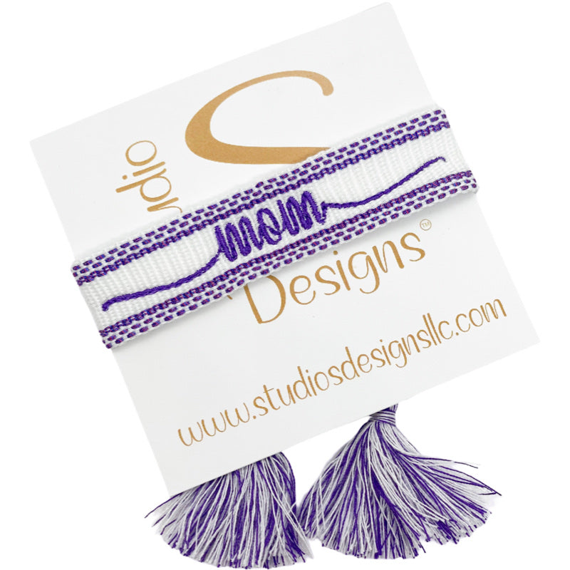 Embroidered Tassel Bracelet-Mom