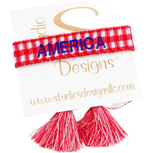 Embroidered Tassel Bracelet-America