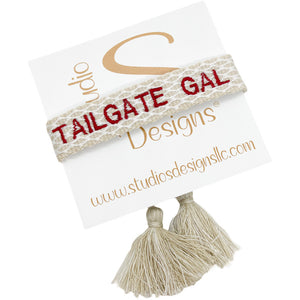 Embroidered Tassel Bracelet-Tailgate Gal