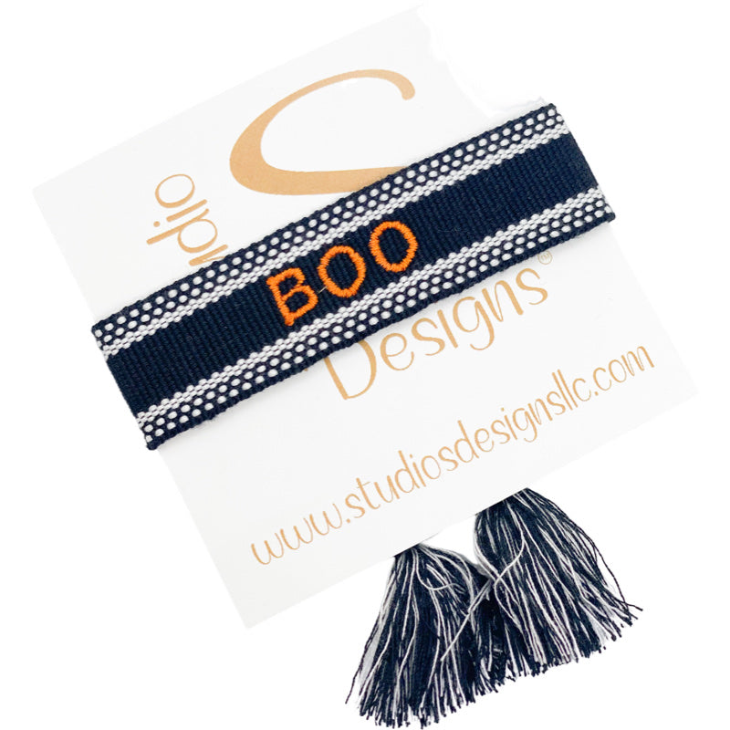 Embroidered Tassel Bracelet-Boo