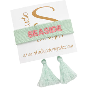 Embroidered Tassel Bracelet-Seaside