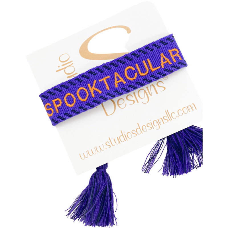 Embroidered Tassel Bracelet-Spooktacular