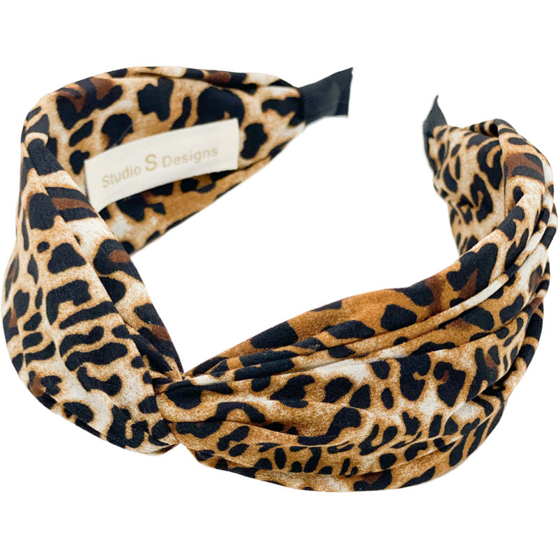 Brown Leopard Headband